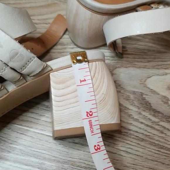 Lucky Brand Natissha Slingback Open Toe Low Tan Block Heel Shoes Size 7 - Picture 12 of 13